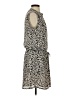 Lila Rose 100% Polyester Animal Print Ivory Casual Dress Size S - photo 4