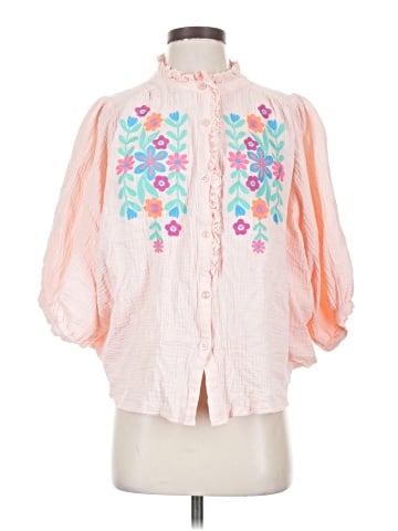 Easel 3/4 Sleeve Blouse (view 1)