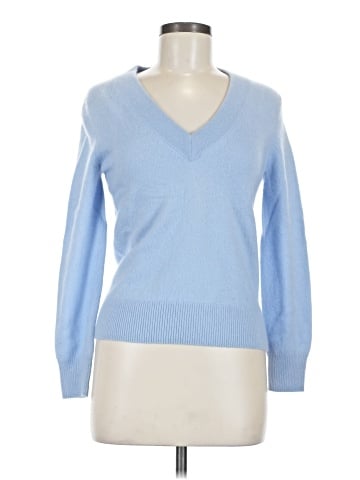 Aqua Cashmere Pullover Sweater (view 1)