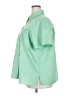 Foxcroft Solid Green Short Sleeve Blouse Size 22 - photo 5