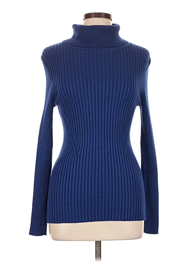Pre-owned Unbranded Turtleneck Sweater In Blue