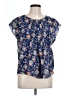 Joie Blue Short Sleeve Blouse Size L - photo 1
