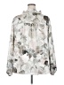 Torrid 100% Polyester Floral Silver Long Sleeve Blouse Size 3X Plus (3) - photo 2