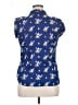 Mata Traders 100% Cotton Blue Short Sleeve Blouse Size XL - photo 2