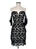 JOA 100% Polyester Hearts Black Cocktail Dress Size XS - photo 1