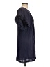 Max Studio 100% Cotton Solid Blue Casual Dress Size L - photo 4