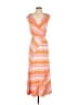 Ella Moss Stripes Orange Casual Dress Size S - photo 1