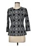 J. McLaughlin Black 3/4 Sleeve Top Size M - photo 1