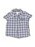 Mud Pie Checkered-gingham Blue Short Sleeve Button-Down Shirt Size 12-18 mo - photo 1