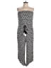Xhilaration 100% Rayon Graphic Gray Black Jumpsuit Size L - photo 1