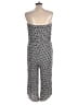Xhilaration 100% Rayon Graphic Gray Black Jumpsuit Size L - photo 2