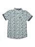 Ben Sherman 100% Cotton Paisley Blue Short Sleeve Button-Down Shirt Size 10 - 12 - photo 1