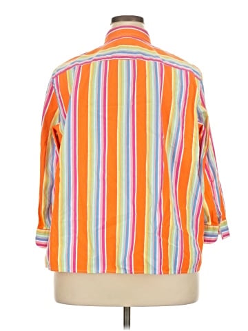 Lauren by Ralph Lauren 3/4 Sleeve Button-Down Shirt (view 2)