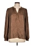 Current Air 100% Polyester Brown Long Sleeve Blouse Size L - photo 1