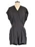 Grade & Gather 100% Cotton Chevron-herringbone Gray Romper Size M - photo 1