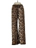 Luxxel 100% Polyester Animal Print Brown Casual Pants Size XS - photo 1