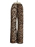 Luxxel 100% Polyester Animal Print Brown Casual Pants Size XS - photo 2