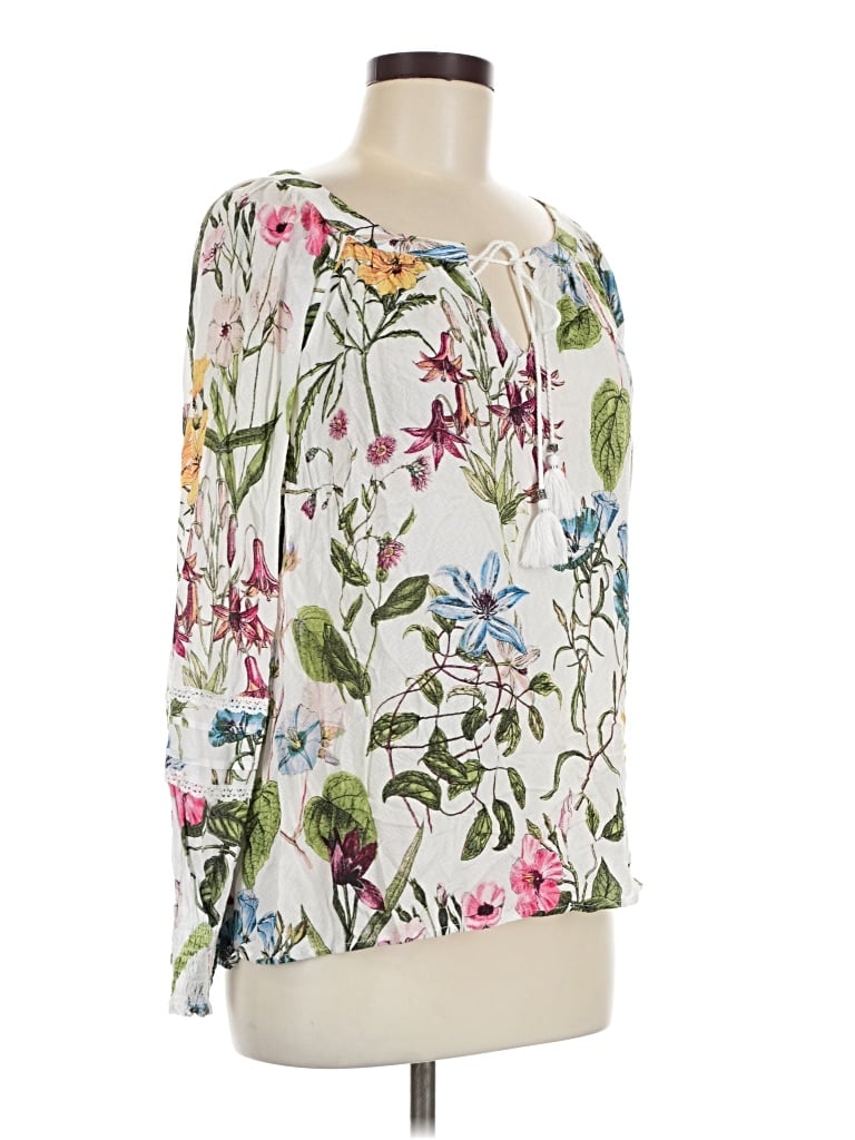 Pre-owned Jane And Delancey 3/4 Sleeve Blouse In White