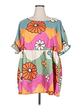 Shein Curve Short Sleeve Blouse