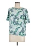 Ann Taylor LOFT 100% Polyester Green Short Sleeve Blouse Size M (petite) - photo 1