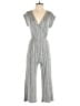 Caution to the Wind Metallic Silver Jumpsuit Size M - photo 1