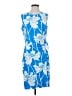 J. McLaughlin Print Blue Cocktail Dress Size M - photo 1