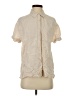Express Ivory Short Sleeve Button-Down Shirt Size S - photo 1