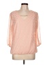 Sara Michelle 100% Polyester Pink 3/4 Sleeve Blouse Size L - photo 1