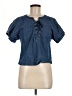 Madewell Blue Short Sleeve Blouse Size S - photo 1