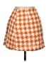 H&M Houndstooth Orange Casual Skirt Size 6 - photo 2