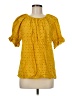 Universal Thread 100% Cotton Yellow Short Sleeve Blouse Size M - photo 1