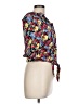 Bonnie Evans Floral Blue 3/4 Sleeve Blouse Size L - photo 4