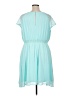 Torrid 100% Polyester Teal Casual Dress Size 1X Plus (1) - photo 2