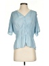 Elie Tahari 100% Polyester Blue Short Sleeve Blouse Size S - photo 1