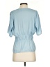 Elie Tahari 100% Polyester Blue Short Sleeve Blouse Size S - photo 2
