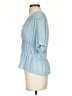 Elie Tahari 100% Polyester Blue Short Sleeve Blouse Size S - photo 5