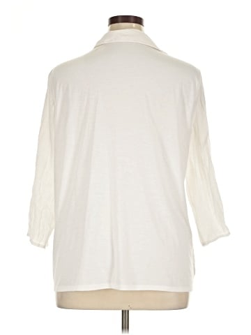 Notations 3/4 Sleeve Button-Down Shirt (view 2)