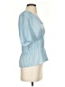 Elie Tahari 100% Polyester Blue Short Sleeve Blouse Size S - photo 4