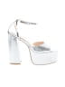 Fashion Nova Metallic Silver Heels Size 10 - photo 1