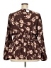 Torrid 100% Polyester Brown Long Sleeve Blouse Size 2X Plus (2) - photo 2