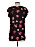 CAbi 100% Polyester Hearts Black Short Sleeve Blouse Size S - photo 2