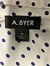 A. Byer Polka Dots Ivory 3/4 Sleeve Button-Down Shirt Size M - photo 7