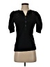 Ann Taylor LOFT Solid Black Short Sleeve Top Size XXS - photo 1