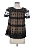Leifsdottir 100% Silk Black Short Sleeve Silk Top Size 4 - photo 1