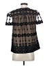 Leifsdottir 100% Silk Black Short Sleeve Silk Top Size 4 - photo 2