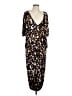 Moda International Animal Print Brown Cocktail Dress Size L - photo 1