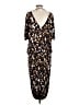 Moda International Animal Print Brown Cocktail Dress Size L - photo 2