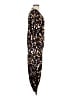 Moda International Animal Print Brown Cocktail Dress Size L - photo 4