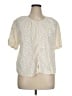 Universal Thread 100% Cotton Ivory Short Sleeve Blouse Size XL - photo 1