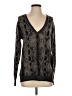 White + Warren 100% Cashmere Animal Print Gray Cashmere Pullover Sweater Size S - photo 1